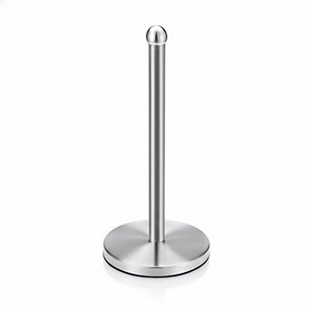 Stainless Steel Paper Towel Holder Countertop Stable Base Compact Design