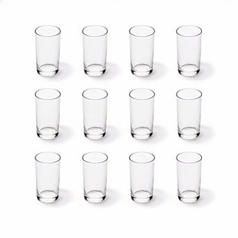 Set of 8 Heavy Base Drinking Glasses 15.5 Oz Clear Dishwasher Safe for Parties Birthdays