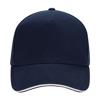 Beechfield Unisex Ultimate 5 Panel Contrast Baseball Cap With Sandwich Peak / Headwear