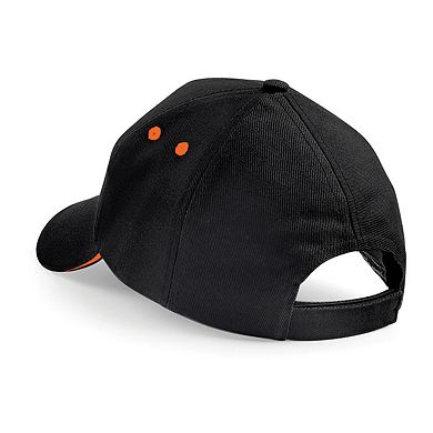 Beechfield Unisex Ultimate 5 Panel Contrast Baseball Cap With Sandwich Peak / Headwear