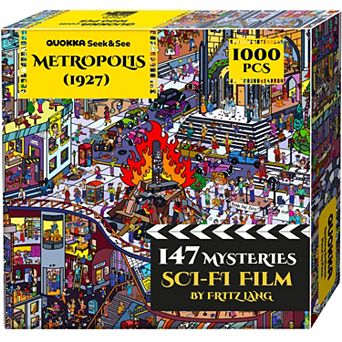 QUOKKA 1000 pc Jigsaw Puzzle for Adults Premium Thick Cardboard, 163 Hidden Mysteries