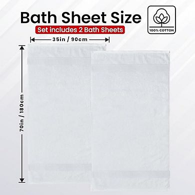 Ring Spun Cotton Jumbo Bath Sheet Towels Soft, Absorbent, 600 GSM