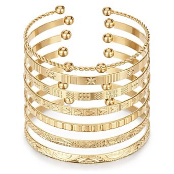 Elegant Open Bracelet Cuff Set