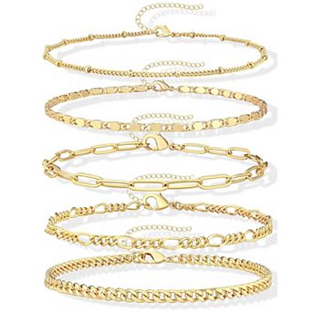 Dainty Chain Bracelet Set