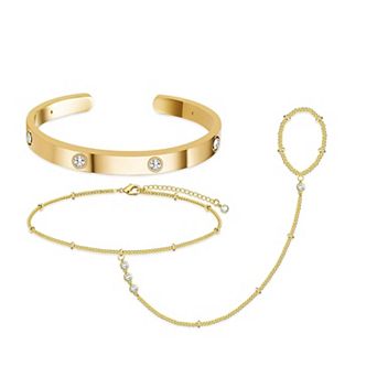 Stackable Hand Chain Bracelet