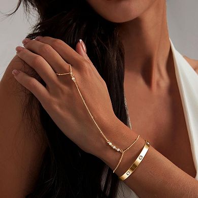 Stackable Hand Chain Bracelet