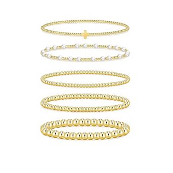 Dainty Beaded Bracelet Set
