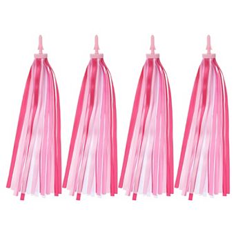 Bike Streamers, 4 pc Colorful Scooter Handlebar Tassels Grips Ribbon Decorations for Bicycle