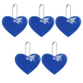 5 pc Waterproof Heart Shape Safety Reflector Pendant for Schoolbag Bicycle