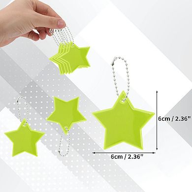 5Pcs Waterproof Star Shape Safety Reflector Pendant for Schoolbag Bicycle