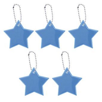 5 pc Waterproof Star Shape Safety Reflector Pendant for Schoolbag Bicycle