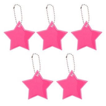5 pc Waterproof Star Shape Safety Reflector Pendant for Schoolbag Bicycle
