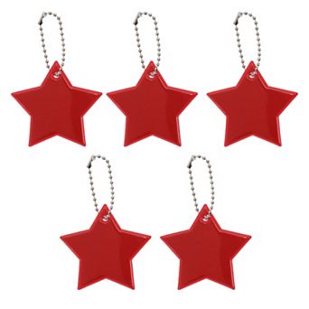 5 pc Waterproof Star Shape Safety Reflector Pendant for Schoolbag Bicycle