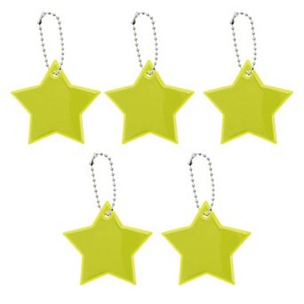 5 pc Waterproof Star Shape Safety Reflector Pendant for Schoolbag Bicycle