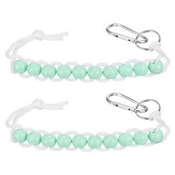 2 pc Golf Beads Counter, Golf Ball Beads Bracelet Count Stroke Score Sports Keeper Putting with Hook