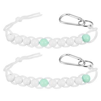 2 pc Golf Beads Counter, Golf Ball Beads Bracelet Count Stroke Score Sports Keeper Putting with Hook