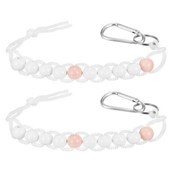 2 pc Golf Beads Counter, Golf Ball Beads Bracelet Count Stroke Score Sports Keeper Putting with Hook