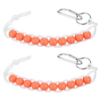 2 pc Golf Beads Counter, Golf Ball Beads Bracelet Count Stroke Score Sports Keeper Putting with Hook