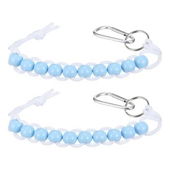 2 pc Golf Beads Counter, Golf Ball Beads Bracelet Count Stroke Score Sports Keeper Putting with Hook