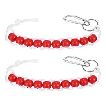 2 pc Golf Beads Counter, Golf Ball Beads Bracelet Count Stroke Score Sports Keeper Putting with Hook