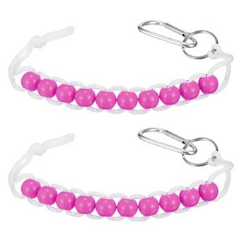 2 pc Golf Beads Counter, Golf Ball Beads Bracelet Count Stroke Score Sports Keeper Putting with Hook