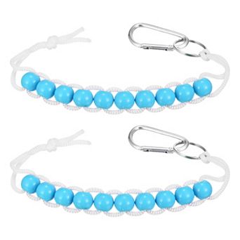 2 pc Golf Beads Counter, Golf Ball Beads Bracelet Count Stroke Score Sports Keeper Putting with Hook