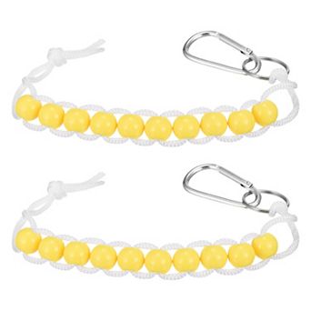 2 pc Golf Beads Counter, Golf Ball Beads Bracelet Count Stroke Score Sports Keeper Putting with Hook