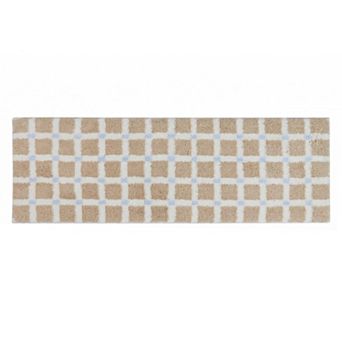 Geometric Runner Rug Soft Shaggy Bedside Rug Non Slip Plush Hallway Carpet Absorbent Rug for Bath