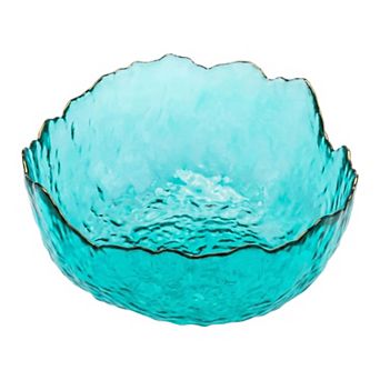 Modern Glacier Decorative Bowl Irregular Wavy Pedestal Bowl for Home Decor Aesthetic Melted Ice