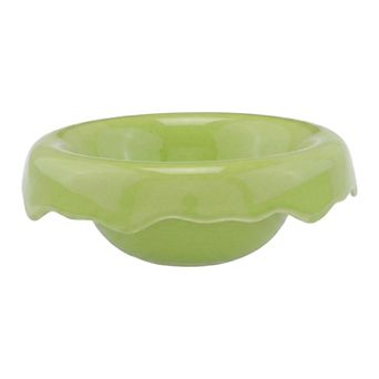 Modern Sage Green Ceramic Decorative Bowl Wavy Scalloped Tray Aesthetic Milk Green Trinket Dish
