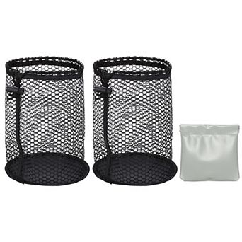 9.4 x 6.7 Inch Golf Ball Bag, Nylon Mesh Golf Storage Pouch 2 Pack