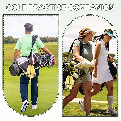 5.9 x 4.6 Inch Golf Ball Bag, Nylon Mesh Golf Storage Pouch 2 Pack
