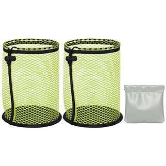 5.9 x 4.6 Inch Golf Ball Bag, Nylon Mesh Golf Storage Pouch 2 Pack