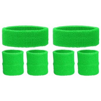 6 pc Sweatband Set, Sports Headband and Wristbands