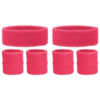 6 pc Sweatband Set, Sports Headband and Wristbands