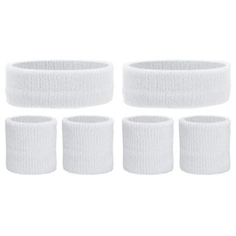 6 pc Sweatband Set, Sports Headband and Wristbands