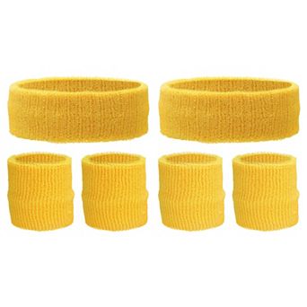 6 pc Sweatband Set, Sports Headband and Wristbands