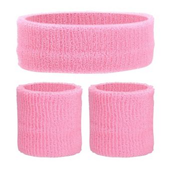 3 pc Sweatband Set, Sports Headband and Wristbands