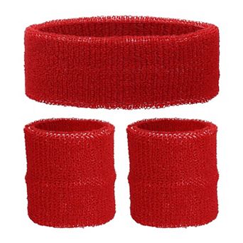 3 pc Sweatband Set, Sports Headband and Wristbands