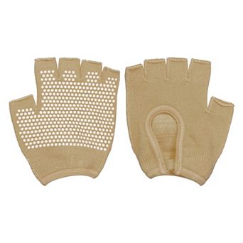1Pair Yoga Gloves, Non Slip Fingerless Pilates Gloves Breathable