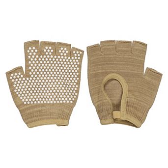 1Pair Yoga Gloves, Non Slip Fingerless Pilates Gloves Breathable