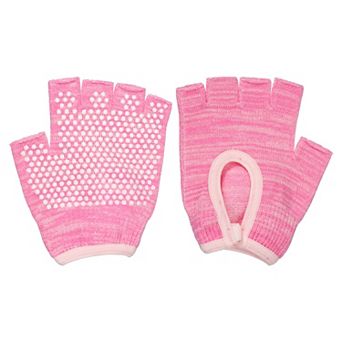 1Pair Yoga Gloves, Non Slip Fingerless Pilates Gloves Breathable