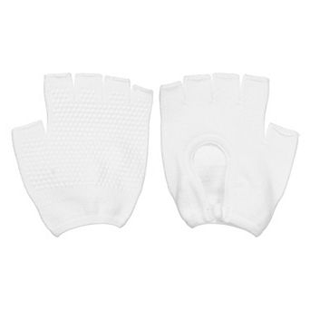 1Pair Yoga Gloves, Non Slip Fingerless Pilates Gloves Breathable