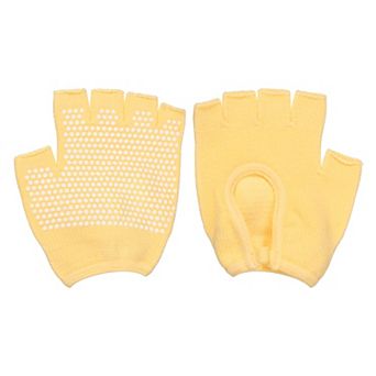 1Pair Yoga Gloves, Non Slip Fingerless Pilates Gloves Breathable