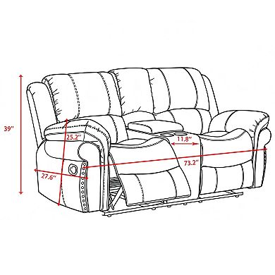 73.2" Reclining Loveseat