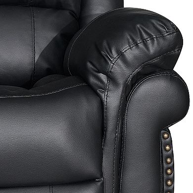 Faux Leather Reclining Loveseat and Chair Set