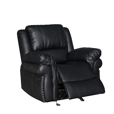 Faux Leather Reclining Loveseat and Chair Set