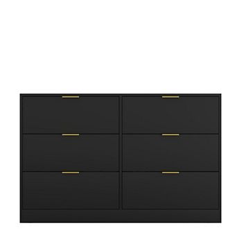 Modern Dresser, with 6-Drawer & Handles, Large Storage, for Bedroom Living Room Hallway & Entryway