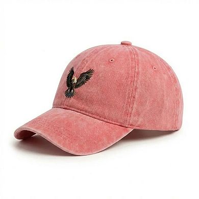 Women's Baseball Cap with Eagle Embroidery Adjustable Strap Casual Everyday Hat