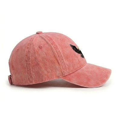 Women's Baseball Cap with Eagle Embroidery Adjustable Strap Casual Everyday Hat